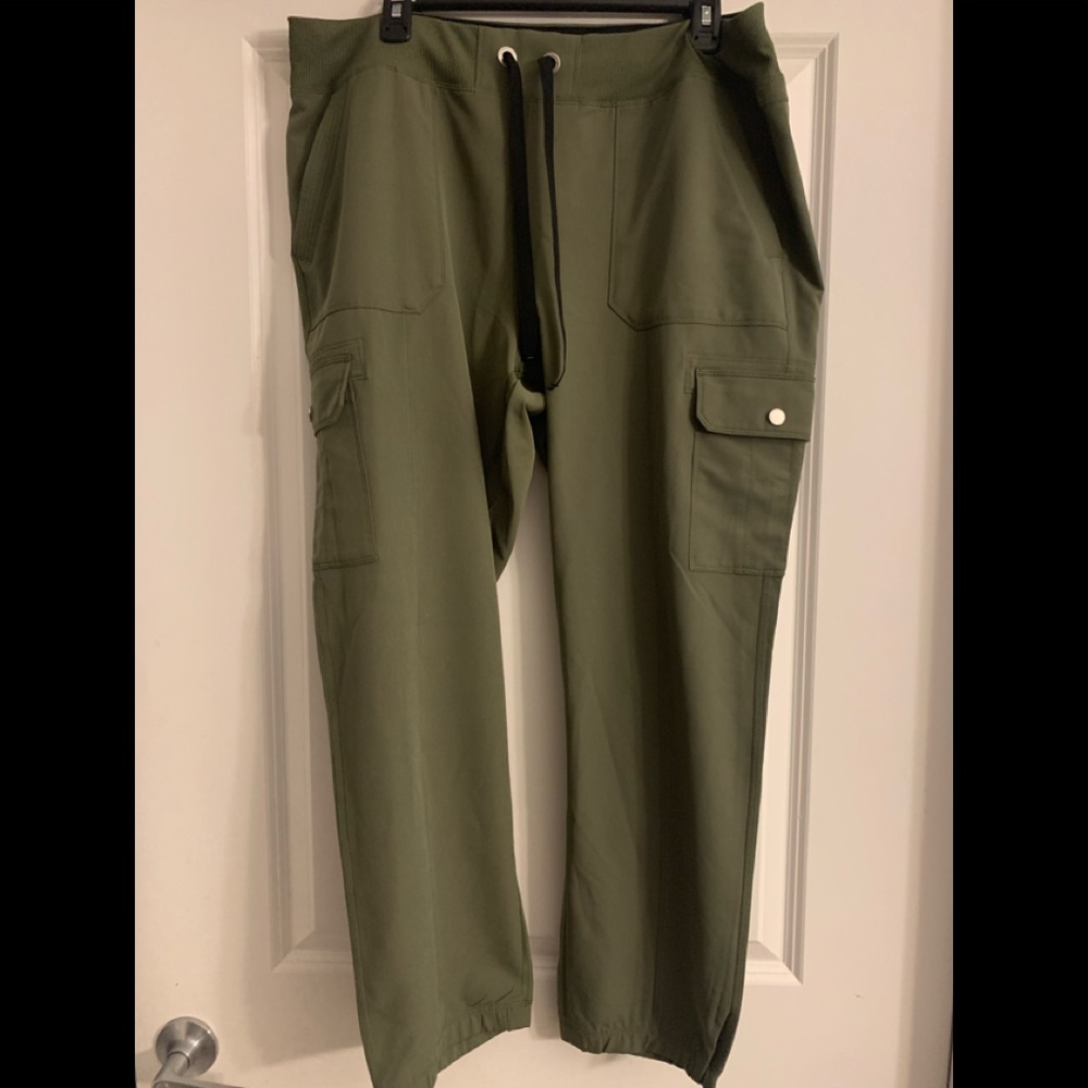 Dkny jeans silk like drawstring cargo pants